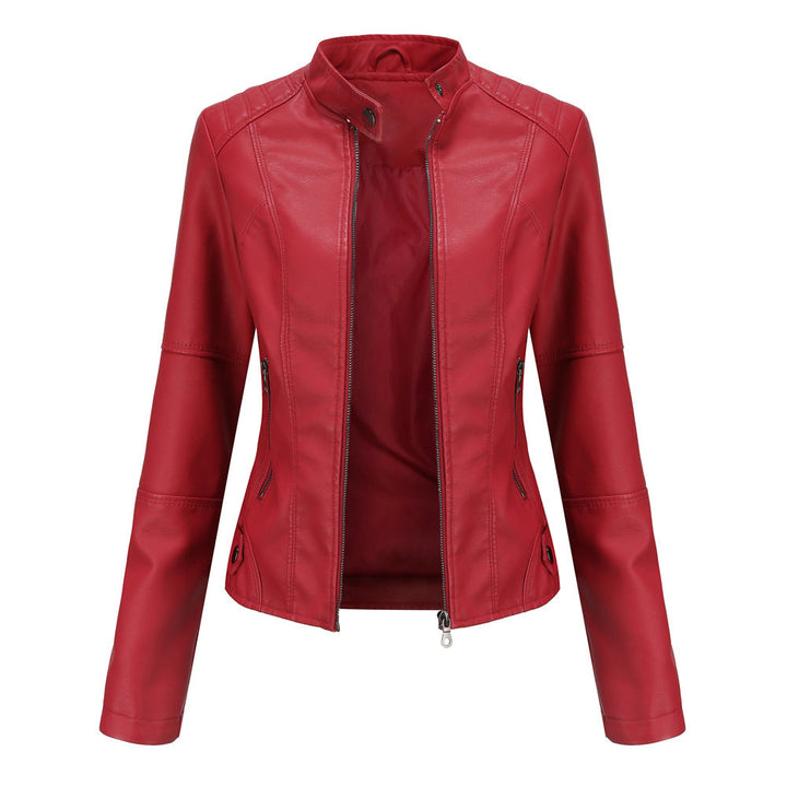 Axel | Stand Collar Faux Leather Biker Jacket