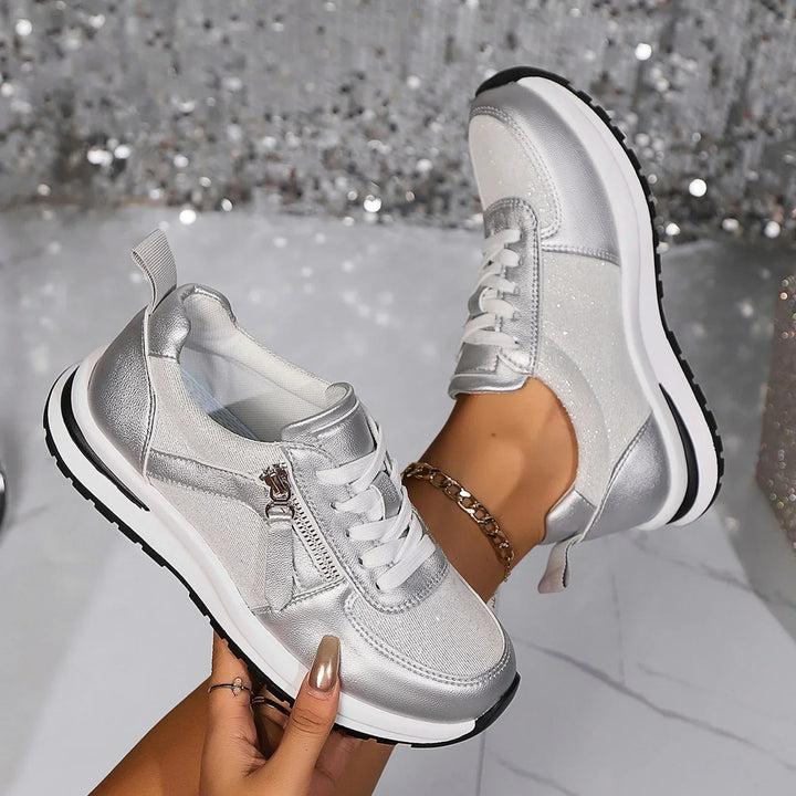 Nova | Cushioned Wedge Sole Lace Up Walking Comfortable Shoes