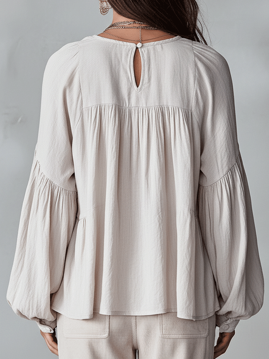 Elysia | Romantic Ruffle Long Sleeve Blouse