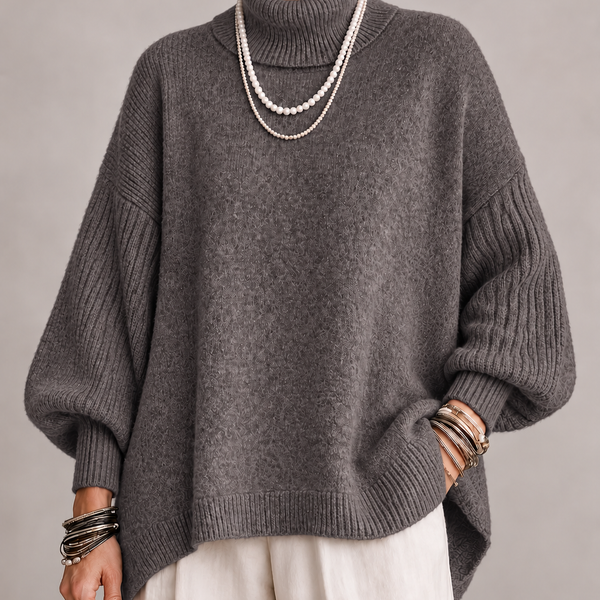 Klara | Women's Oversized Ribbed Turtleneck Sweater