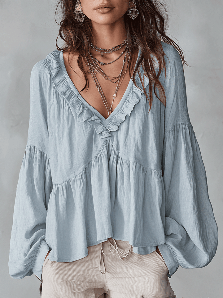 Elysia | Romantic Ruffle Long Sleeve Blouse