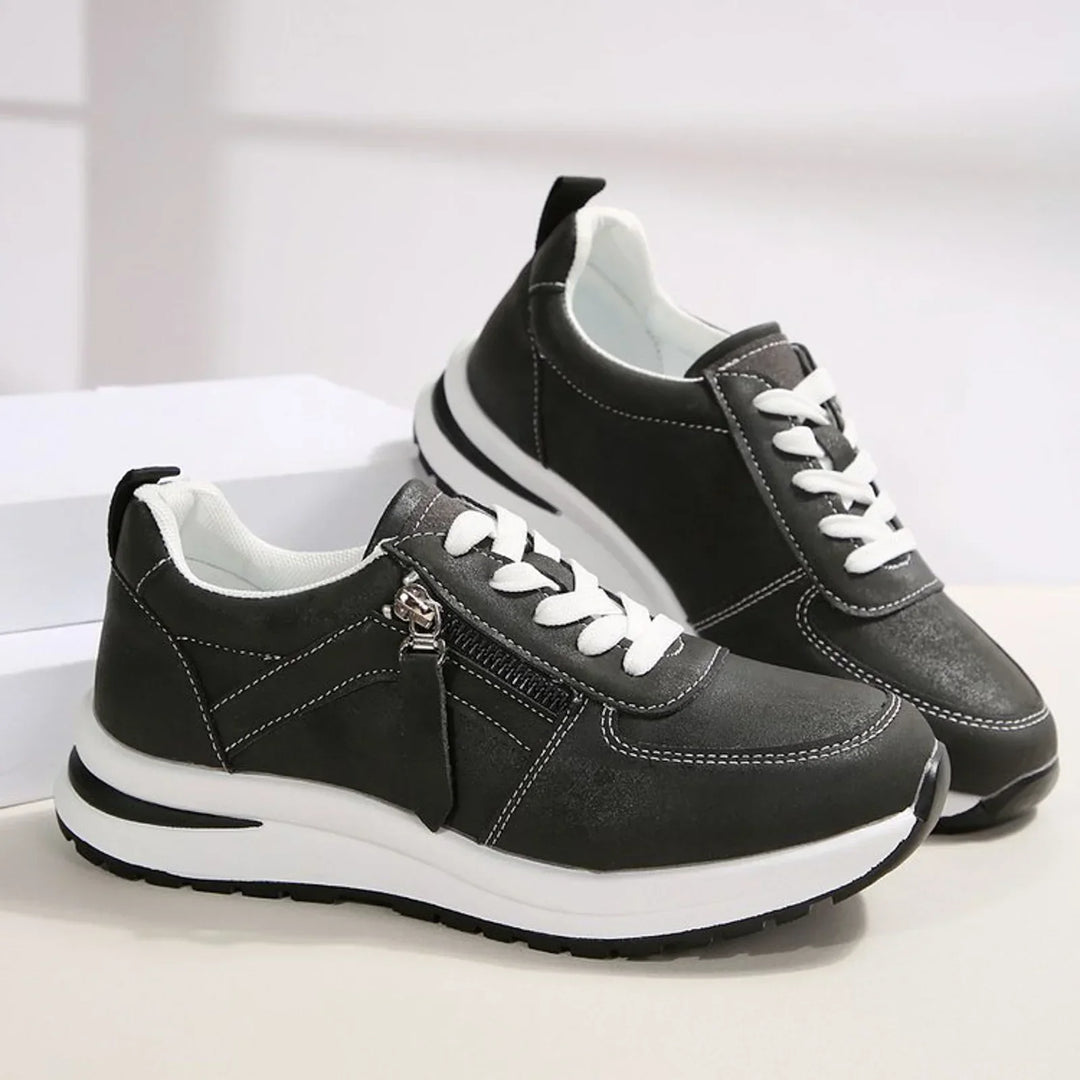 Nova | Cushioned Wedge Sole Lace Up Walking Comfortable Shoes