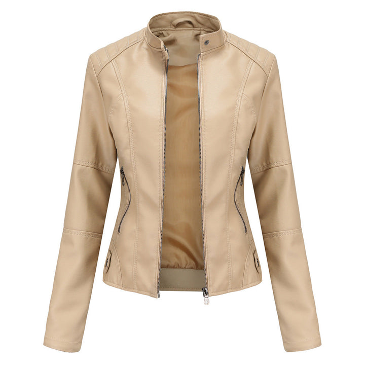 Axel | Stand Collar Faux Leather Biker Jacket