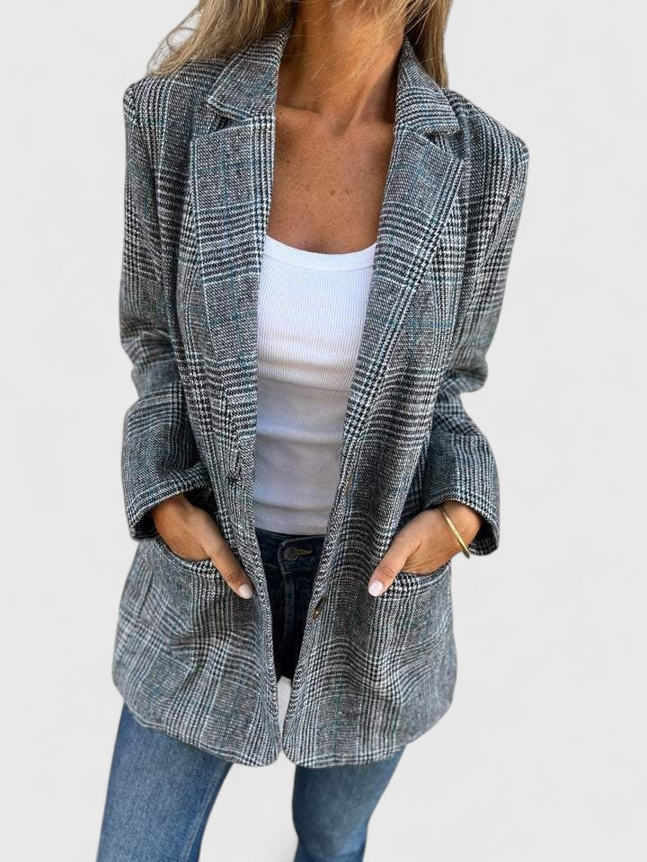 Genevieve | Relaxed Fit Oversized Plaid Blazer