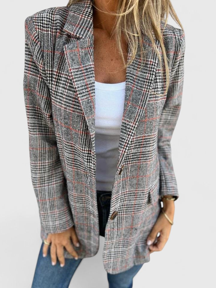 Genevieve | Relaxed Fit Oversized Plaid Blazer