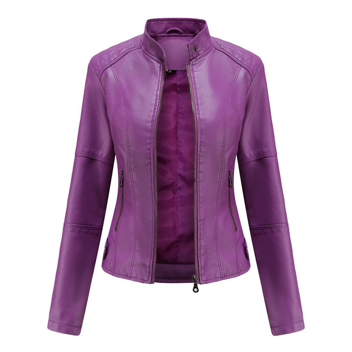 Axel | Stand Collar Faux Leather Biker Jacket