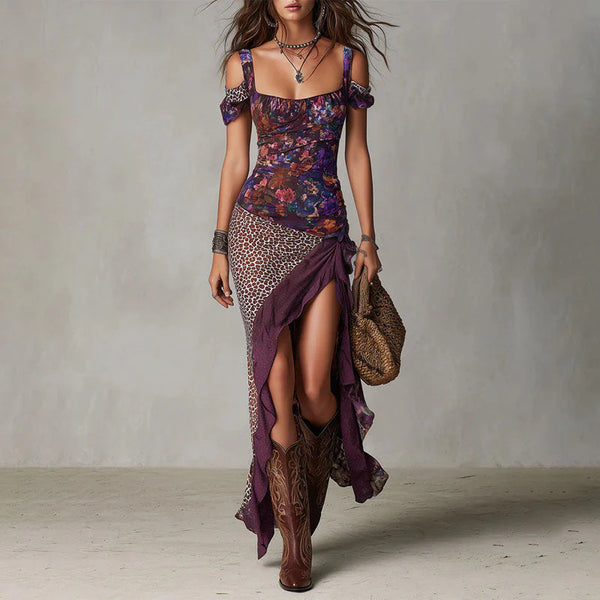Stylish Off The Shoulder Maxi Dress