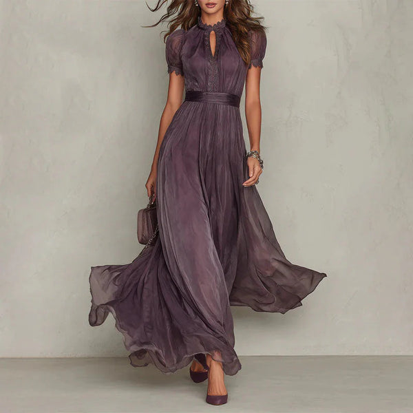 Elegant Pleated Wedding Guest Dress