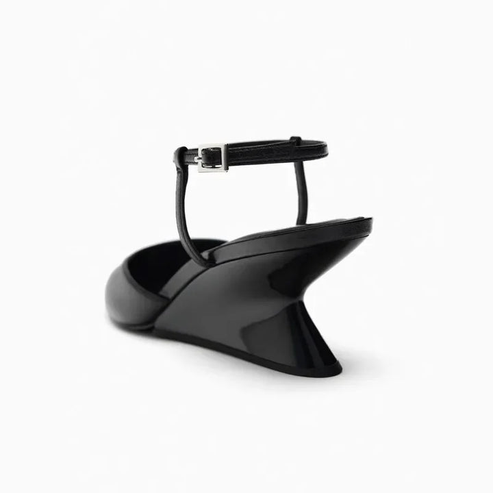 Olivia | Ankle Strap Sculptural Wedge Comfortable Sandals