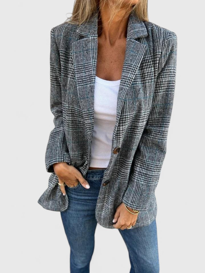 Genevieve | Relaxed Fit Oversized Plaid Blazer