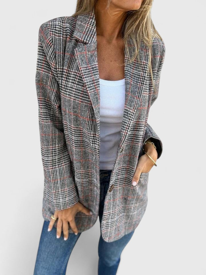 Genevieve | Relaxed Fit Oversized Plaid Blazer