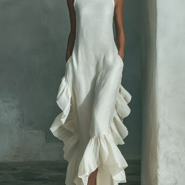 Alina | Boho Artisan Textured Sleeveless Summer Maxi Dress