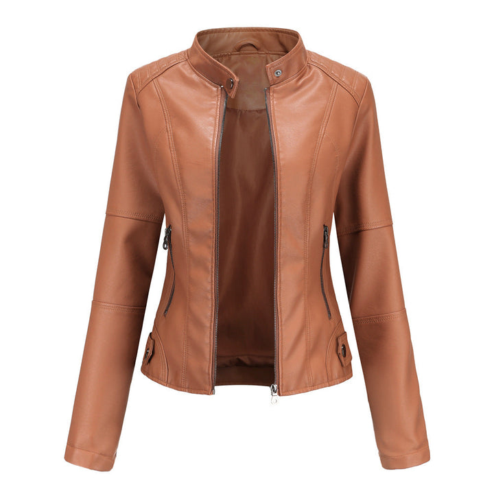 Axel | Stand Collar Faux Leather Biker Jacket