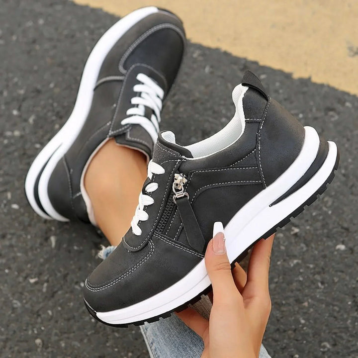 Nova | Cushioned Wedge Sole Lace Up Walking Comfortable Shoes