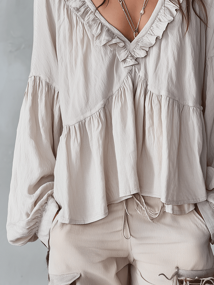 Elysia | Romantic Ruffle Long Sleeve Blouse
