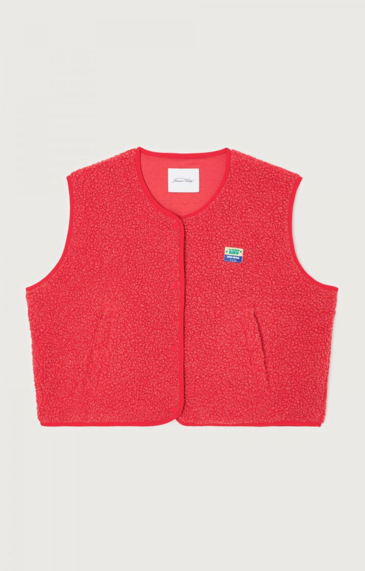 Hazel | Textured Snap Button Layering Fleece Vest
