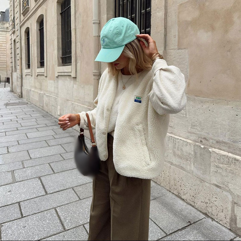 Hazel | Textured Snap Button Layering Fleece Vest