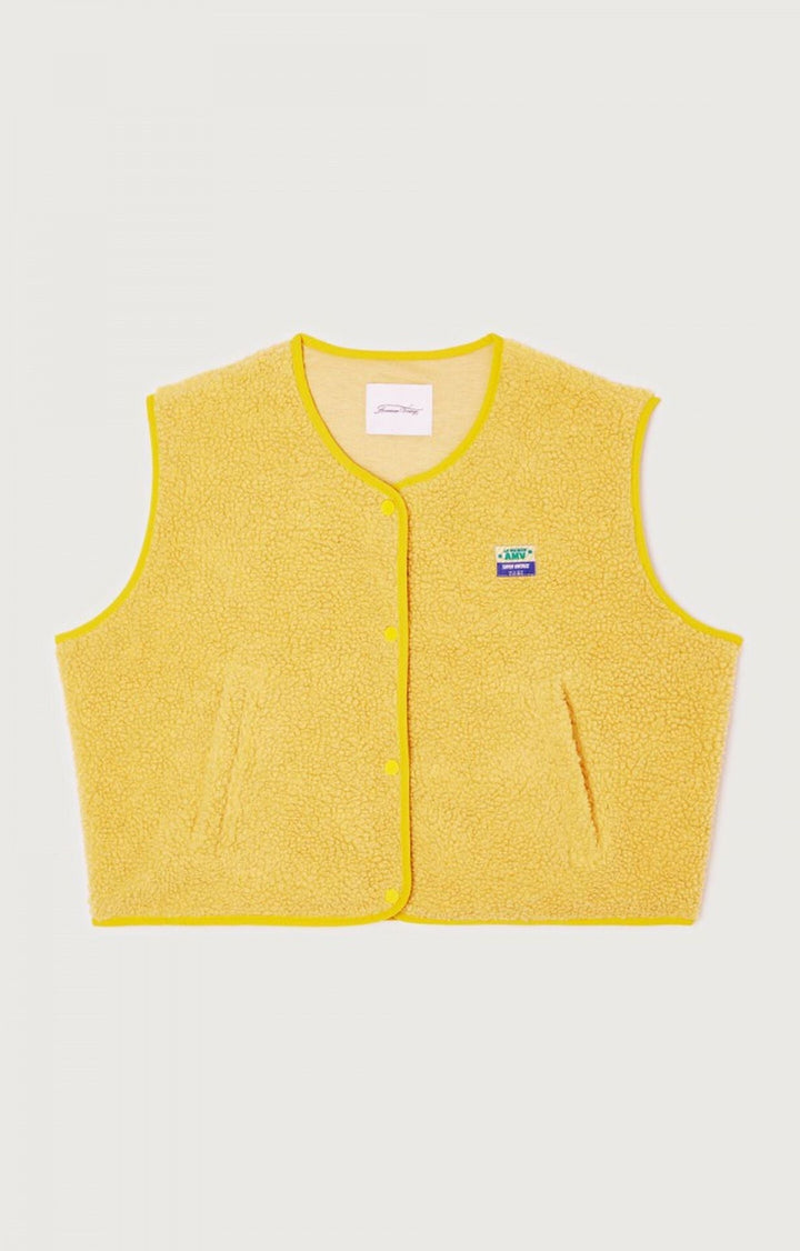 Hazel | Textured Snap Button Layering Fleece Vest