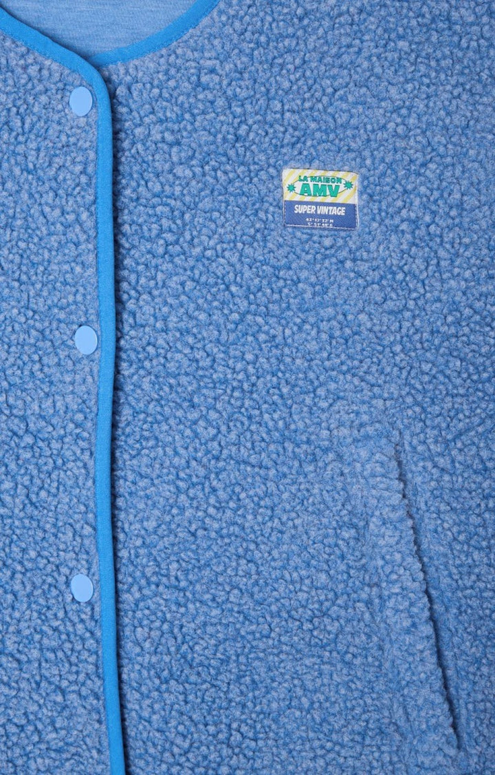 Hazel | Textured Snap Button Layering Fleece Vest