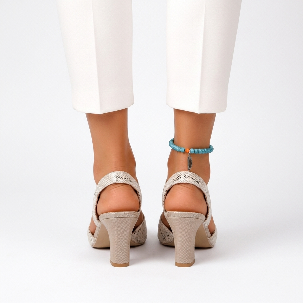 Luciana | Open Toe Elastic Strap Low Block Heels