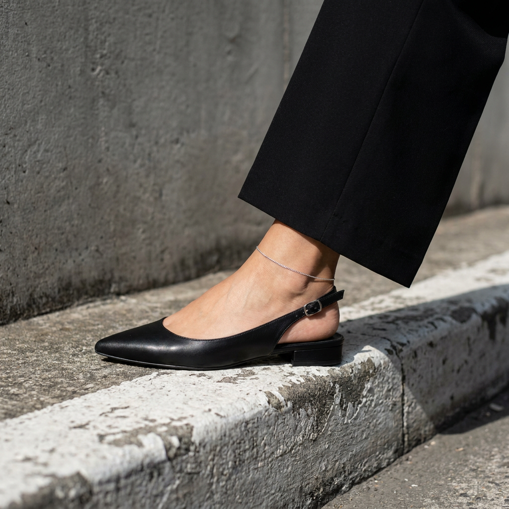Mila | Leather Arch Support Orthopedic Slingback Walking Flats
