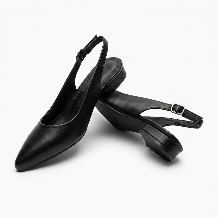 Mila | Leather Arch Support Orthopedic Slingback Walking Flats
