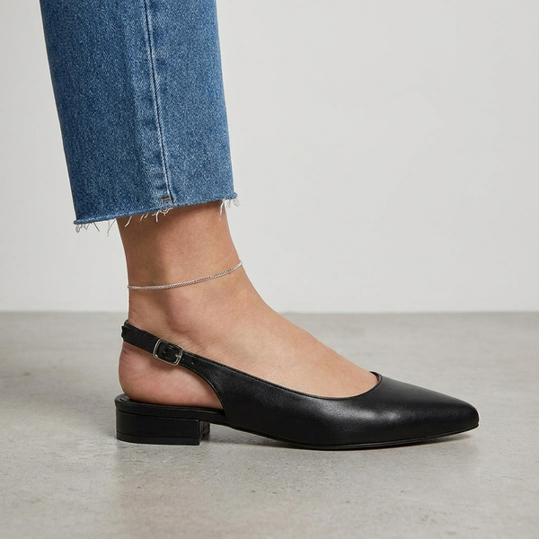 Mila | Leather Arch Support Orthopedic Slingback Walking Flats