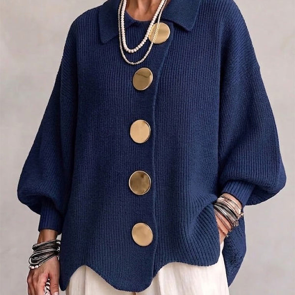 Maren | Women's Oversized Collared Knit Cardigan