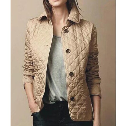 Isla | Slim Fit Diamond Quilted Collared Equestrian Jacket