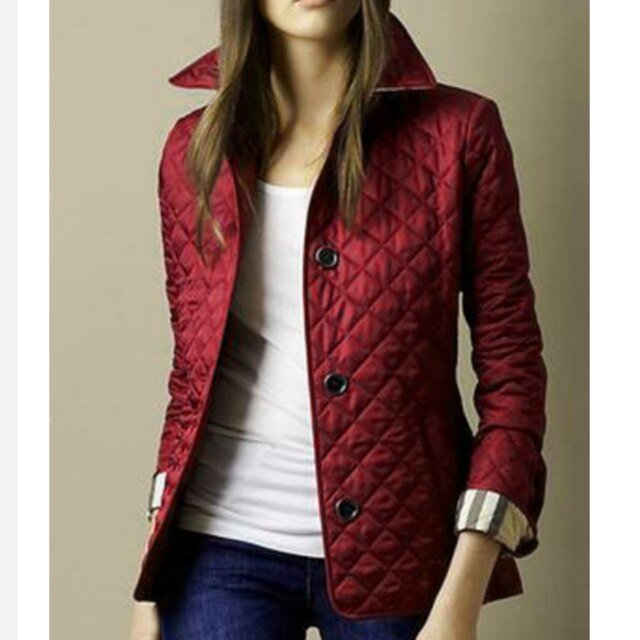 Isla | Slim Fit Diamond Quilted Collared Equestrian Jacket